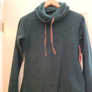Sherpa Rolpa Hoodie Cowl Neck Sweater | S | Rathna Green NWT